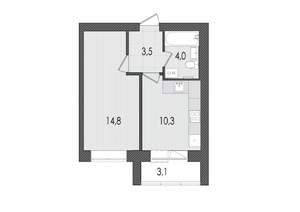1-к квартира, вторичка, 36м2, 9/9 этаж
