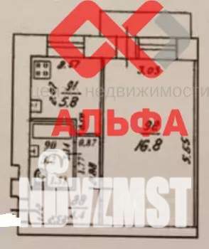 1-к квартира, вторичка, 30м2, 4/5 этаж