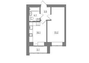 1-к квартира, вторичка, 36м2, 9/12 этаж