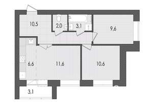 3-к квартира, вторичка, 57м2, 7/9 этаж