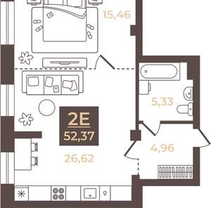 3-к квартира, вторичка, 52м2, 1/4 этаж