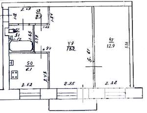 2-к квартира, вторичка, 43м2, 4/5 этаж