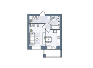 1-к квартира, вторичка, 38м2, 4/7 этаж