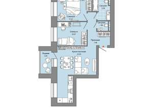 2-к квартира, вторичка, 62м2, 4/8 этаж