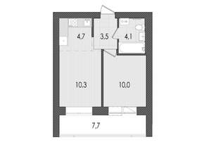 2-к квартира, вторичка, 40м2, 7/9 этаж
