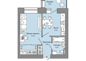 1-к квартира, вторичка, 34м2, 1/8 этаж
