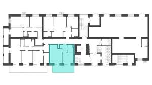 1-к квартира, вторичка, 36м2, 1/9 этаж