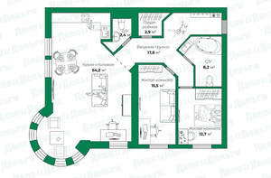 3-к квартира, вторичка, 120м2, 4/4 этаж