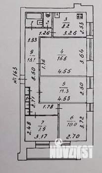 4-к квартира, вторичка, 72м2, 1/9 этаж