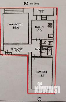 2-к квартира, вторичка, 50м2, 3/5 этаж