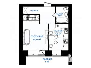 1-к квартира, вторичка, 37м2, 2/10 этаж