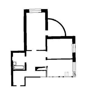 2-к квартира, вторичка, 45м2, 2/5 этаж