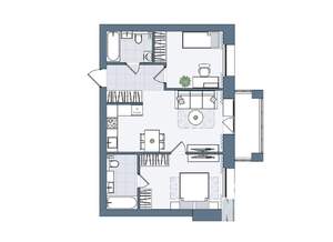 3-к квартира, вторичка, 63м2, 6/6 этаж