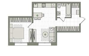 2-к квартира, вторичка, 41м2, 13/16 этаж