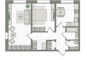 2-к квартира, вторичка, 59м2, 2/16 этаж