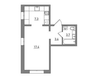 Студия квартира, вторичка, 32м2, 2/16 этаж