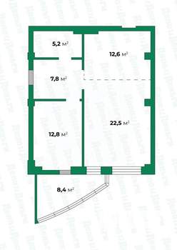 2-к квартира, вторичка, 61м2, 6/25 этаж