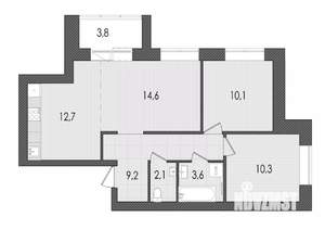 3-к квартира, вторичка, 65м2, 4/9 этаж