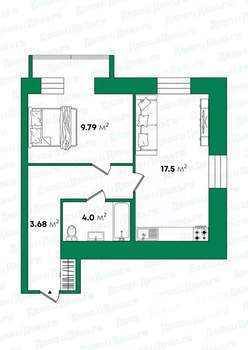 2-к квартира, вторичка, 41м2, 4/8 этаж