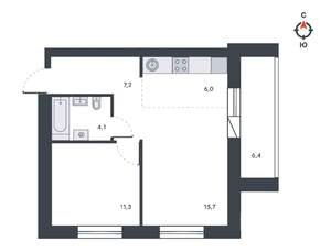 2-к квартира, вторичка, 51м2, 9/12 этаж