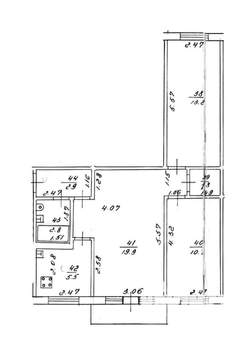 3-к квартира, вторичка, 57м2, 2/5 этаж