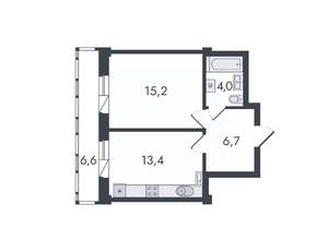 1-к квартира, вторичка, 46м2, 7/16 этаж
