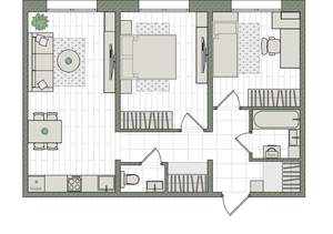 3-к квартира, вторичка, 60м2, 4/16 этаж