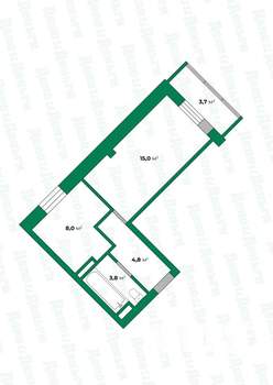 1-к квартира, вторичка, 32м2, 4/17 этаж