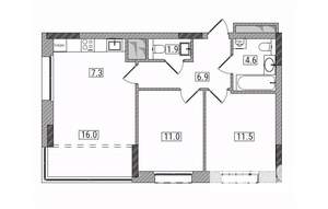 3-к квартира, вторичка, 59м2, 4/17 этаж