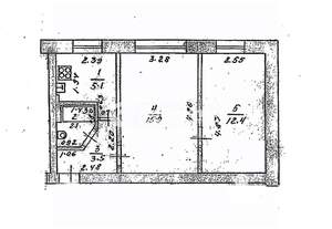 2-к квартира, вторичка, 39м2, 2/2 этаж
