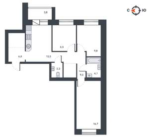 3-к квартира, вторичка, 75м2, 2/12 этаж