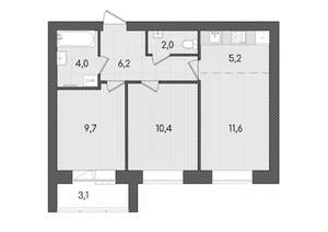 3-к квартира, вторичка, 52м2, 3/9 этаж