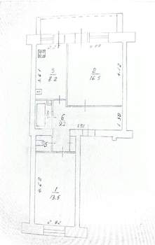 2-к квартира, вторичка, 50м2, 2/2 этаж