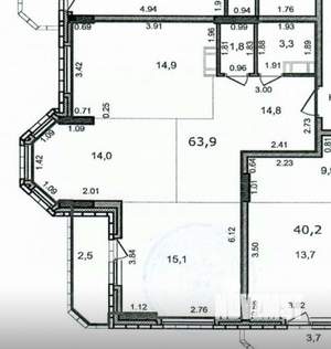 2-к квартира, вторичка, 66м2, 23/23 этаж