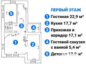 4-к квартира, вторичка, 131м2, 2/3 этаж