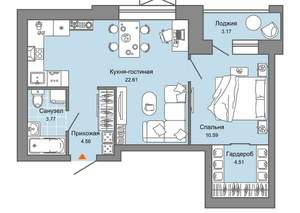 1-к квартира, вторичка, 48м2, 2/8 этаж