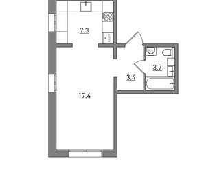 Студия квартира, вторичка, 32м2, 4/16 этаж