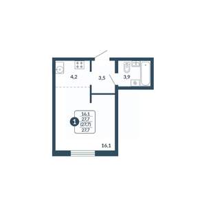 Студия квартира, вторичка, 28м2, 14/17 этаж