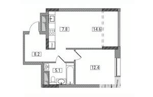 2-к квартира, вторичка, 48м2, 2/17 этаж