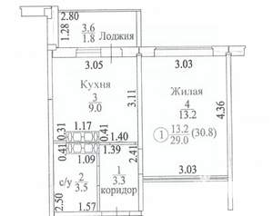 1-к квартира, вторичка, 31м2, 2/15 этаж