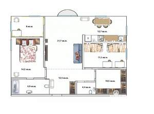 3-к квартира, вторичка, 102м2, 3/4 этаж