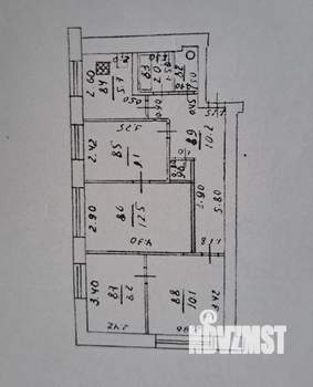 4-к квартира, вторичка, 59м2, 1/5 этаж