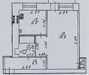 1-к квартира, вторичка, 33м2, 3/4 этаж