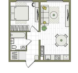 2-к квартира, вторичка, 39м2, 1/17 этаж
