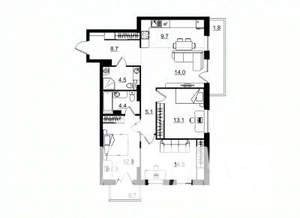 4-к квартира, строящийся дом, 88м2, 11/11 этаж