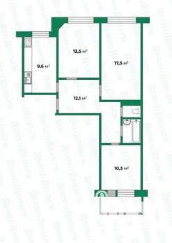 3-к квартира, вторичка, 67м2, 3/10 этаж