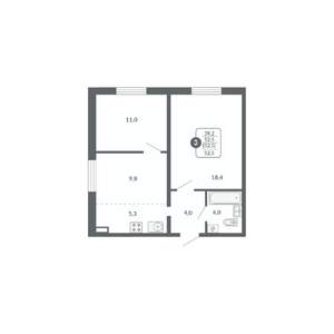 3-к квартира, вторичка, 53м2, 15/17 этаж