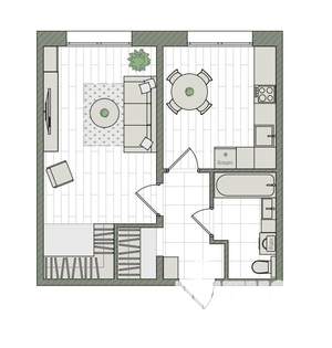 1-к квартира, строящийся дом, 40м2, 2/16 этаж