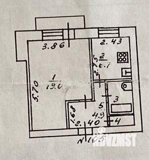 1-к квартира, вторичка, 35м2, 9/9 этаж
