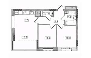 3-к квартира, вторичка, 59м2, 13/17 этаж